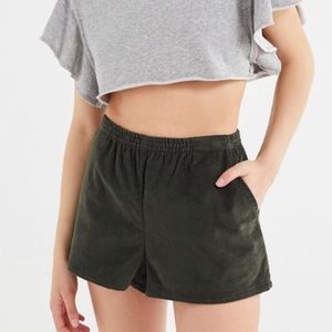 Olive Green Corduroy shorts